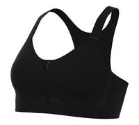 Nike Sports Bra Donna Dri-Fit Alpha Zip-Front Bra, Black/Black/Dk Smoke Grey/Dk Smoke Grey, DD0436-010, MA-B