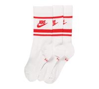 Set di 3 paia di calzini Nike Sportswear Bianco e Rosso Unisex - DX5089-102 - Taille M (38-42)