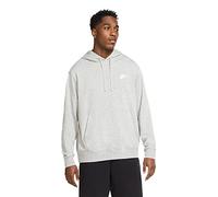 Nike Sportswear Club, Felpa con Zip Uomo, Dk Grey Heather/Matte Silver/White, M Regolare