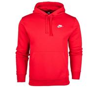 Nike Sportswear Club Fleece, Felpa con Cappuccio Uomo, Rosso University Red/White, L