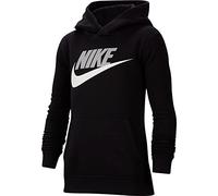 Nike Sportswear Club Fleece, Felpa Pullover con Cappuccio E Grafica Unisex Bambini, Black/Lt Smoke Grey, S