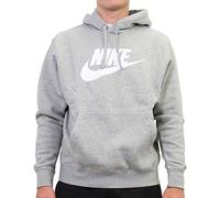 Nike Sportswear Club Fleece, Felpa pullover con cappuccio e grafica Uomo, Dk Grey Heather/Matte Silver/White, S