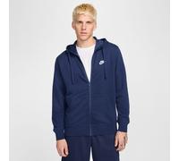 Nike Sportswear Club Mens Full-Zip Hoodie Midnight Navy/Midnight Navy/White S Blu