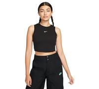 Nike - Essential - Canotta corta nera a coste-Nero M