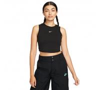 Nike - Essential - Canotta corta nera a coste-Nero M