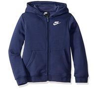 Nike - Sportswear, Felpa con Cappuccio, Bimbo 0-24, Blu Marino di Mezzanotte/Blu Marino di Mezzanotte/(Bianco), 10-11 Anni