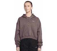 Felpa oversize corta serafino con cappuccio Nike Phoenix Fleece - Donna - Viola M (IT 44-46)