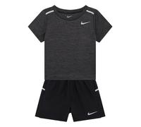 Nike Sportswear Set 'MILER' grigio chiaro / nero / nero sfumato Bambini Nike Sportswear 98-104