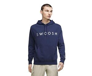 Nike Sportswear Swoosh Men's Pullover Hoodie DC2586-410 Midnight Navy/Metallic Silver (XL)