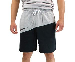Nike Sportswear Swoosh Pantaloncino, Uomo, Dk Grey Heather/Black/(Black), S