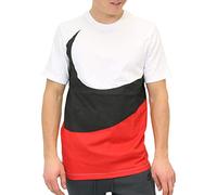 Nike Sportswear Swoosh, T-Shirt Uomo, Bianco (White/University Red/Black 100), Medium