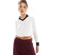 Nike - Street - Top a maniche lunghe in jersey nero e bianco XXL