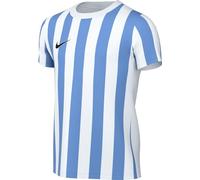 Nike Striped Division IV Jersey Maglia a Maniche Corte da Bambino, Unisex - Bambini, CW3819-103, Bianco/Blu/Nero, 7-8 Anni