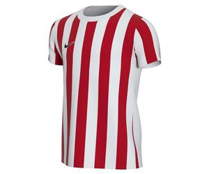 Nike Striped Division IV Jersey Maglia a Maniche Corte da Bambino, Unisex - Bambini, CW3819-104, Bianco/Rosso/Nero., 8-10 Anni