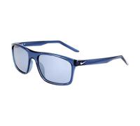 Nike Unisex NIKE FIRE L P FD1819 434 Occhiali da sole Bio-iniettato Blu Argento Squadrata Polarizzata Polarizzata