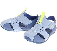Nike Sunray Protect 2 (td) - Pantofole a collo basso Unisex Bimbi 0-24, Multicolore (Aluminum/Volt/Indigo Storm 000), 18.5 EU