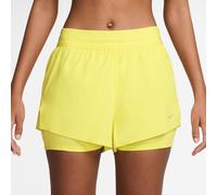Nike Swift 2in1 Short Pantaloncini da corsa Donna-giallo limone, argento