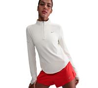 Maglietta da tennis da donna (a maniche lunghe) Nike Dri-Fit Swift UV 1/4-Zip Running - sail - Bianco (M)