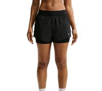 Nike Swift Dri-fit Mid-rise 2-in-1 Shorts Donna - Pantaloncini Nero - Taglia 34 - Jersey di cotone Black 34