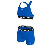 Nike Swim Logo Tape Racerback Bikini & S Blue Crystal