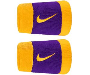 Nike Swoosh BN2094-730 - Braccialetto doppio largo University, colore: Oro/Viola
