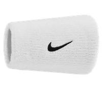 Nike Swoosh Classic Doublewide 2pcs Wristband Polsiere ks Bianco