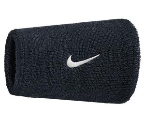 Nike Swoosh Classic Doublewide 2pcs Wristband Polsiere ks Nero