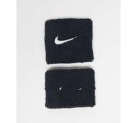 Nike - Swoosh - Confezione da 2 polsini classici neri con logo-Nero One Size