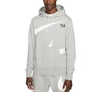 Nike Swoosh Po Sbb, Felpa con Cappuccio Uomo, Dk Grey Heather/White, L