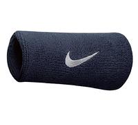 Nike Swoosh - Polsino Doppio, Unisex, N.NN.05.416.OS, Ossidiana/Bianco, Taglia Unica (Uomo)