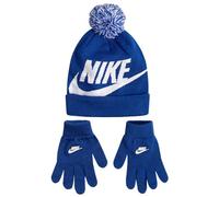 Nike Sportswear Set 'Mütze & Handschuhe' blu reale / bianco Bambini Nike Sportswear S-XXL