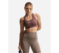 Nike Swoosh Small Logo W - Bra Training - Donna - Marrone L