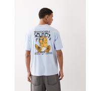 Nike - Swoosh Sounds - T-shirt azzurra con stampa sul retro-Blu XS