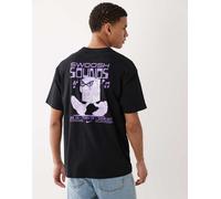 Nike - Swoosh Sounds - T-shirt nera con stampa sul retro-Nero XL