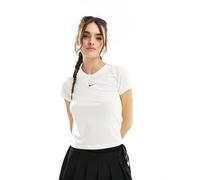 Nike - T-shirt baby bianca aderente-Bianco XXL