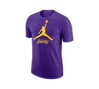 Nike T-Shirt Basket Nba Lakers Jordan Viola Giallo Uomo L