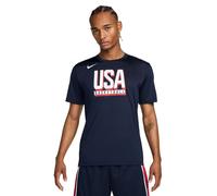 Nike T-Shirt Basket Usa Practice Blu Bianco Uomo M