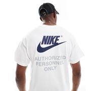 Nike - T-shirt bianca con stampa del logo sulla schiena-Bianco M
