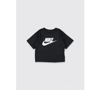 NIKE T-shirt da bambino in misto cotone con logo Swoosh 7 Nero