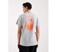 Nike - T-shirt grigia con stampa di palme sul retro-Grigio M