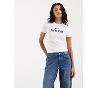 Nike - T-shirt mini bianca con grafica stile college-Bianco M