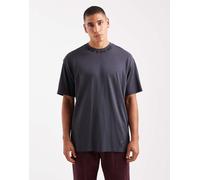 Nike - T-shirt pesante nera con grafica sul collo-Nero S