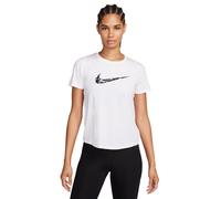 Nike T-Shirt Running One Swoosh Bianco Nero Donna S