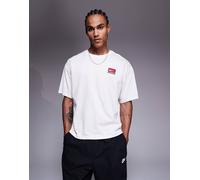 Nike - T-shirt squadrata color bianco sporco con logo stile rétro S