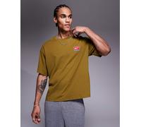 Nike - T-shirt squadrata kaki con logo rétro-Verde S
