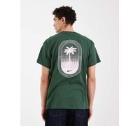 Nike - T-shirt verde con stampa di palme sul retro S