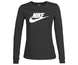 Nike T-shirts a maniche lunghe W NSW TEE ESSNTL LS ICON FTR in Nero EU S