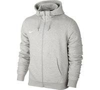 Nike Team Club FZ - Felpa Uomo con cappuccio e cerniera, Grigio (Grey Heather/Football White), XL