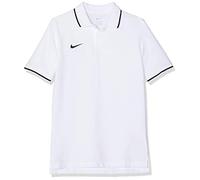 Nike Team Club19 SS Polo A Maniche Corte, Unisex Bambini, White/Black, S