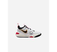 Scarpe da basket Nike Team Hustle D 11 Bianco e Rosso metallizzato Bambino - DV8996-104 - Taille 40